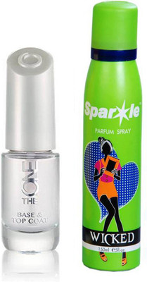 

Oriflame Sweden The ONE Base & Top Coat 8ml (31029) With one sparkle perfume spray 150 ml(Set of 2)