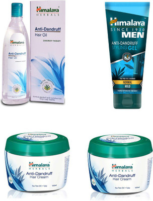 

Himalaya anti dandruff hair cream, anti dandruff styling gel , dandruff oil(Set of 4)