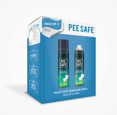 

Pee Safe Toilet Seat Sanitizer Spray 75 ML - Pack of 3(Set of 3)