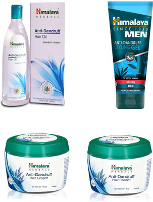 

Himalaya anti dandruff hair cream, anti dandruff styling gel , dandruff oil(Set of 4)