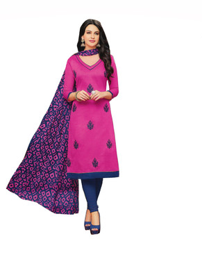 Narayan Creations Chanderi Cotton Embroidered Salwar Suit Dupatta Material(Un-stitched) Flipkart