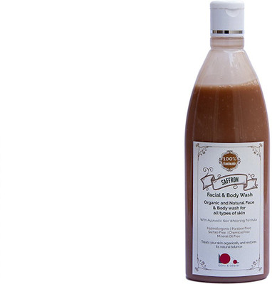 

looms & weaves Saffron Facial and Body wash - 200 ML(Natural and Ayurvedic Face Wash for all types of Skin) (Free Delivery)(200 ml)