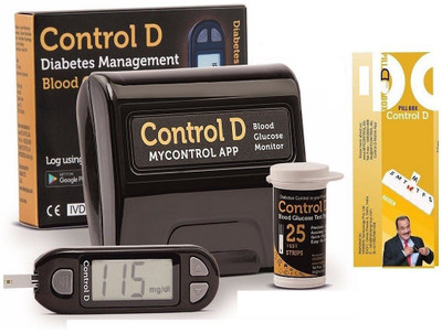 

controld HDCD001 with 25 Strips and Free Pill Box Glucometer(Black)