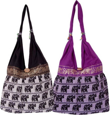 

Shop Frenzy Shoulder Bag(Purple, Black), Black;purple