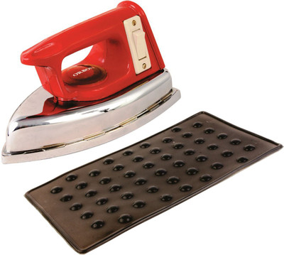 

Orbon Electric Iron Red Silicone Ironing Mat Combo Super Heavy Quality Dry Iron(Red)