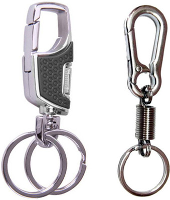 

SALEBOX Spring Hook Locking Metal Key chain Pack of Two Key Chain