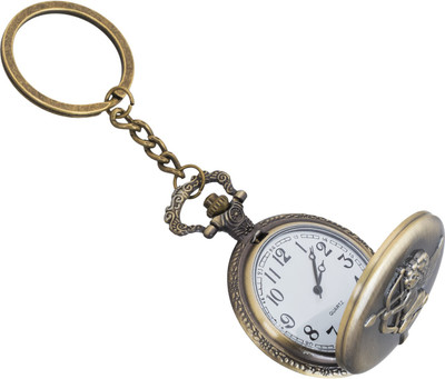 

Shubheksha Cartoon Theme Pocket Watch Vintage Clock Metallic Key Chain