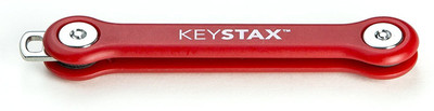 

keysmart KS301R KeyStax Compact Key Holder and Keychain Organizer Red (2-8 Keys) Key Chain