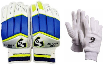 

SG Combo of Two- One Pair of 'Rsd Prolite' Batting Gloves (Right Handed) and One Pair of 'Tournament' Inner Gloves (Men's) (Color On Availability)- Cricket Kit