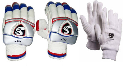 

SG Combo of Two, One Pair of 'Test' Batting Gloves (Right Handed) and One Pair of 'Tournament' Inner Gloves (Youth) (Color On Availability) Cricket Kit