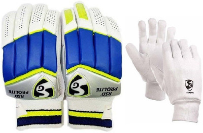 

SG Combo of Two- One Pair of 'Rsd Prolite' Batting Gloves (Right Handed) and One Pair of 'League' Inner Gloves (Men's) (Color On Availability)- Cricket Kit