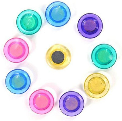 

Abaj Translucent 30mm Magnet Fridge Buttons Pack Of 10(Multicolor)