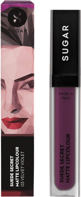 

Sugar Cosmetics Suede Secret Matte Lipcolour(Dark Raspberry, 6 ml)