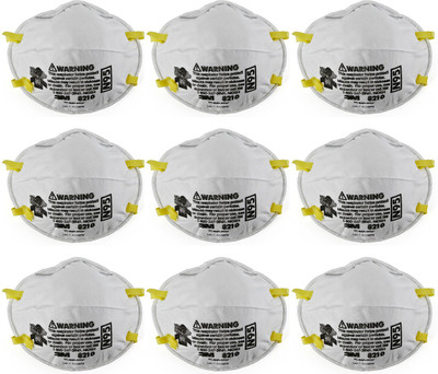 

Vezual 3M 3M 8210 (9 Mask ) N95 NOISH APPROVED SWINE FLU / POLLUTION RESPIRATOR Mask and Respirator
