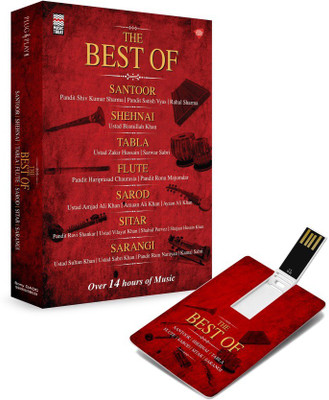 

THE BEST OF SANTOOR, SHEHNAI, TABLA, FLUTE, SAROD, SITAR, SARANGI - USB Pendrive Standard Edition(Instrumental - Various)