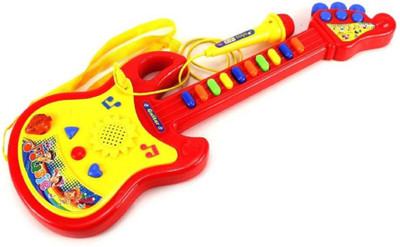 

dmpl fastdeal Musical Guitar with Microphone Beautiful Melody and Intellectual Enlightenment Toy For Kids (Multicolor)(Multicolor)