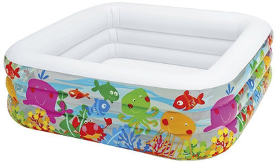 

dmpl fastdeal Intex Swim Center Clearview Aquarium Inflatable Pool, 62.5 X 62.5 X 19.5, for Ages 3+(Multicolor)