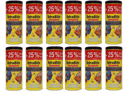 

Tetra Bits Complete 375g/1250ml | (Lot of 12 Containers 375g each) | (25% EXTRA FREE) | Bio Active Formula For Health, Colour & Growth | 4500 g Dry Fish Food(Pack of 12)
