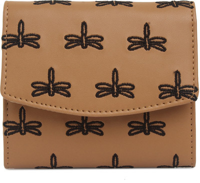 

Kanvas Katha Fashion Embroidered Pu Santiary Pouch Pouch(Tan)