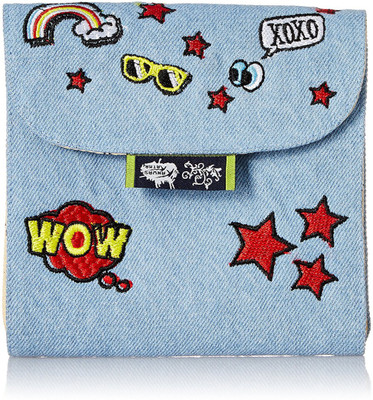 

Kanvas Katha Fashion Embroidered Denim Sanitary Pouch Pouch(Blue)