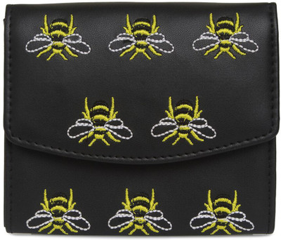 

Kanvas Katha Fashion Embroidered Pu Santiary Pouch Pouch(Black)