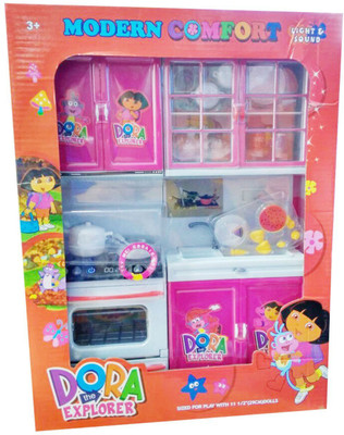 

Generic HickoryDickoryBox Pretend Play Dora The Explorer Kitchen set