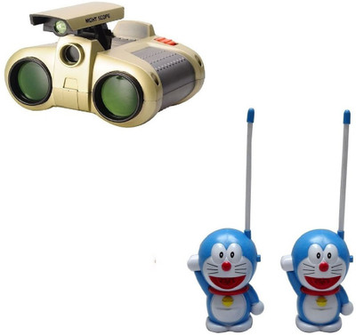 

Mahvi Toys Pack of Night Scope Binoculars & Cartoon Walkie Talkie set