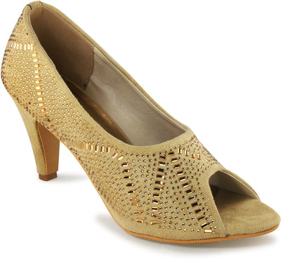 

Nitoni Women Beige/Golden Heels