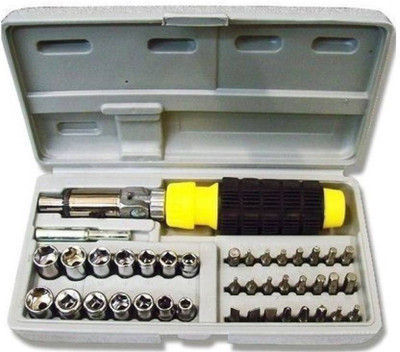 

craftsEra CraftsEra Socket Set (Pack of 41) Double End Screwdriver set(Pack of 41), Yellow & silver