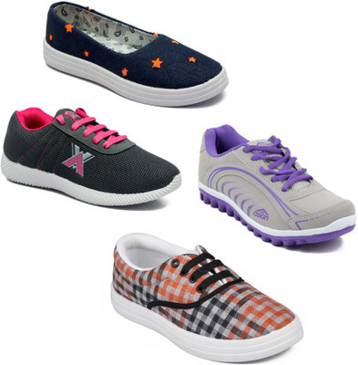 

Asian Women Casual & Running Shoes Combo Pack of 4 Walking Shoes For Women(Multicolor