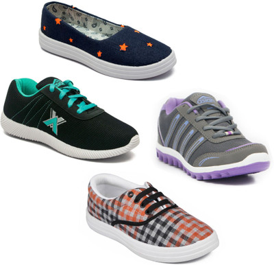 

Asian Women Casual & Running Shoes Combo Pack of 4 Walking Shoes For Women(Multicolor