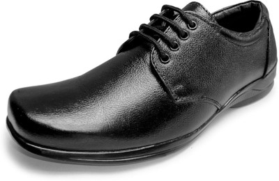 

World Walker Mens Formal Lace Up Black Geniune Leather Shoes Lace Up For Men(Black