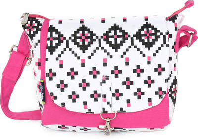 

Kanvas Katha Women Casual Pink Cotton, Canvas Sling Bag