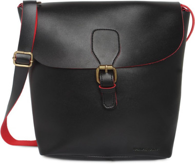 

Kanvas Katha Women Casual Black PU Sling Bag