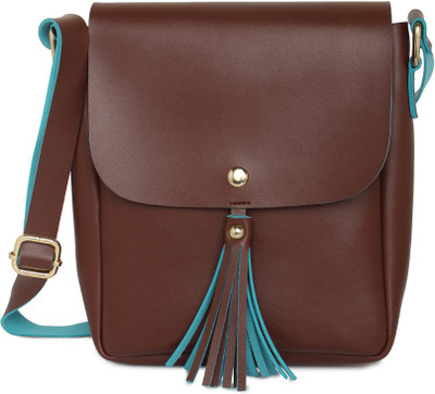 

Kanvas Katha Women Casual Brown PU Sling Bag