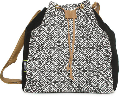 

Kanvas Katha Women Casual Black Cotton, Canvas Sling Bag