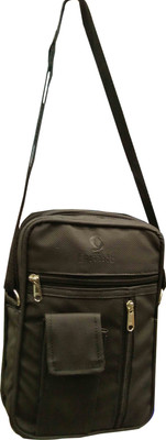 

ENTIRE Men & Women Casual Black PU Sling Bag