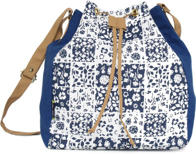 

Kanvas Katha Women Casual Blue, Red Cotton, Canvas Sling Bag