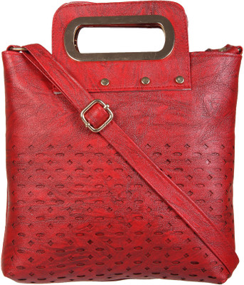 

Adine Women Casual Red Leatherette Sling Bag