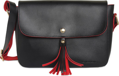 

Kanvas Katha Women Casual Black PU Sling Bag