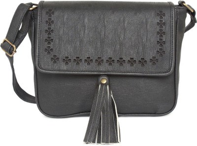 

Kanvas Katha Women Casual Black PU Sling Bag