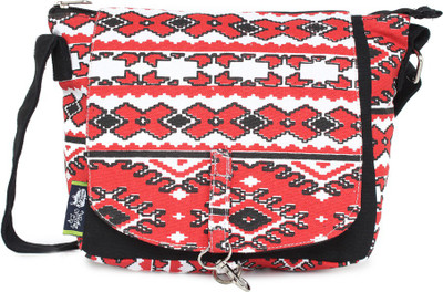 

Kanvas Katha Women Casual Black Cotton, Canvas Sling Bag