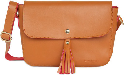 

Kanvas Katha Women Casual Tan PU Sling Bag
