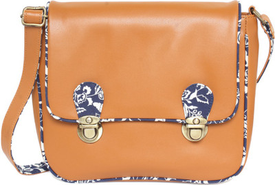 

Kanvas Katha Women Formal Tan PU Sling Bag