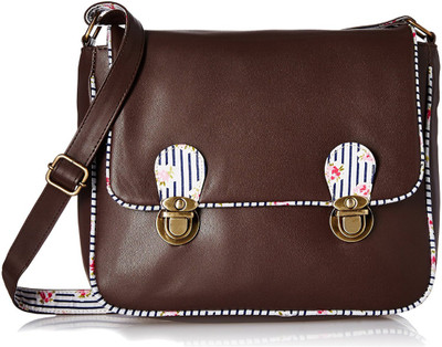 

Kanvas Katha Women Casual Brown PU Sling Bag