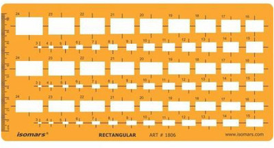 

Isomars 1806 Rectangular Shapes Designing Stencil(Pack of 1, Engraved & Printing)
