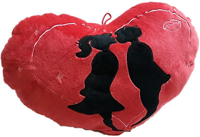 

Tako bell Love Quote A Couple In Love Red Heart Cushion - 15 cm(Red)