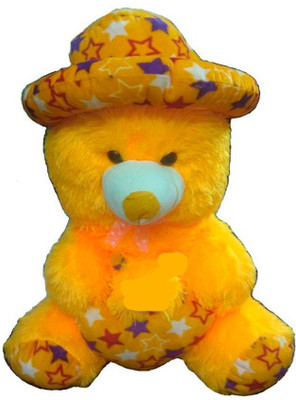 

ATTRACTIVE 2.5 FEET CUTE SEATING CAP & HEART SOFT TEDDY BEAR - 80 cm(Yellow)