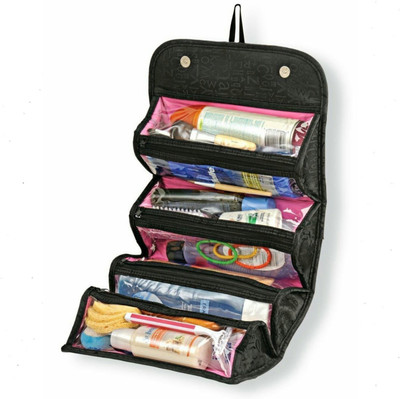 

N-STORE Roll N Go 4 In 1 Travel Buddy Cosmetic Shaving Toiletry Bag Jewellery Storage Organizer Travel Toiletry Kit(Multicolor)