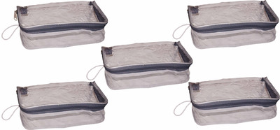 

ABHINIDI Pack of 5 transparent cosmetic bag bridal organizer jewellry srorage vanity box Jewellery Vanity Box(Transparent)